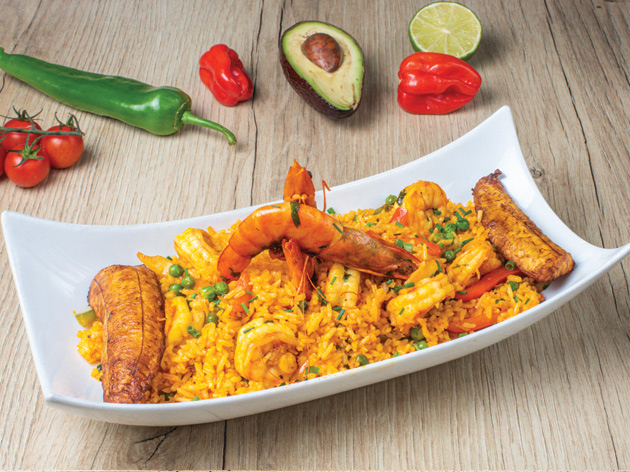 plato arroz camaron ecuatoriano